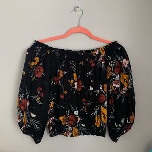 Forever 21 off the shoulder floral top